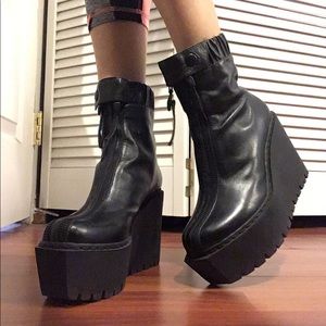 *Opening Ceremony* Luna Double Zip leather Boots